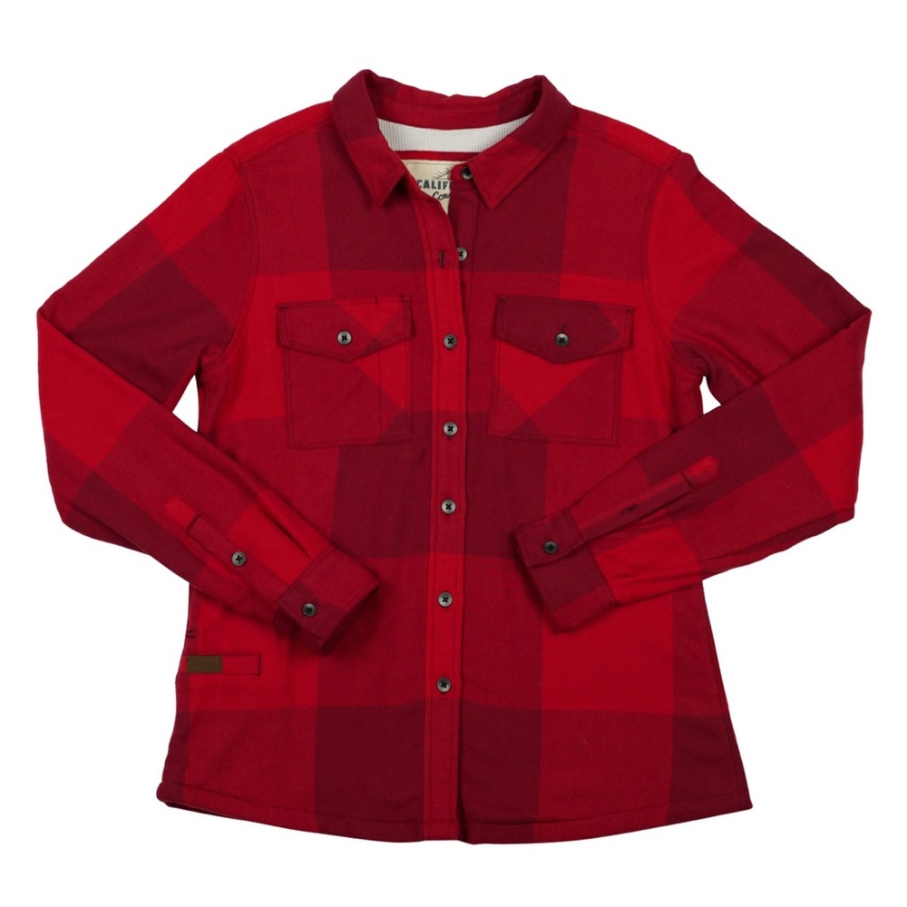 Classic Red Plaid Women's Button Down Shirt